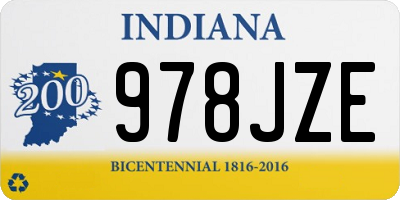 IN license plate 978JZE