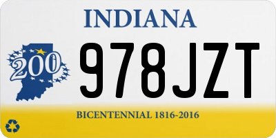 IN license plate 978JZT