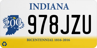 IN license plate 978JZU