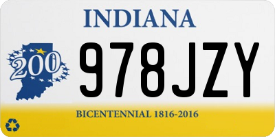 IN license plate 978JZY