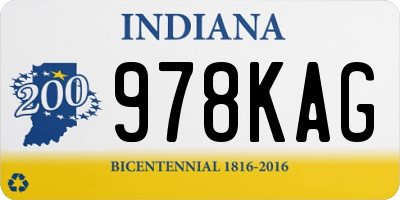 IN license plate 978KAG