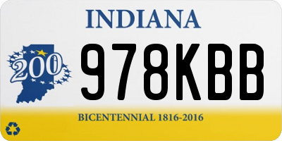 IN license plate 978KBB