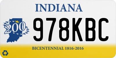 IN license plate 978KBC