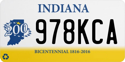 IN license plate 978KCA