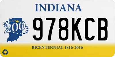 IN license plate 978KCB