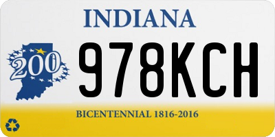 IN license plate 978KCH