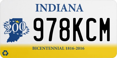 IN license plate 978KCM