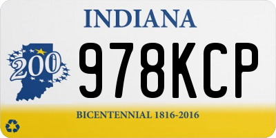 IN license plate 978KCP