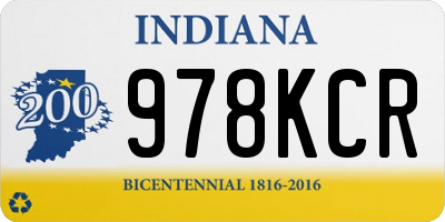 IN license plate 978KCR