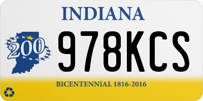 IN license plate 978KCS