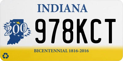 IN license plate 978KCT