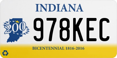 IN license plate 978KEC