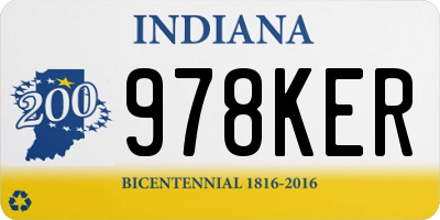IN license plate 978KER
