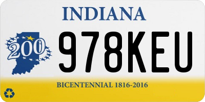 IN license plate 978KEU