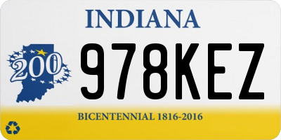 IN license plate 978KEZ