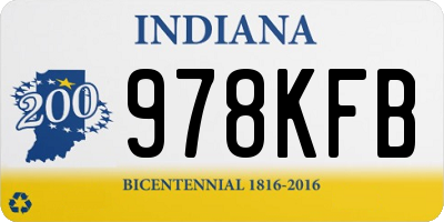 IN license plate 978KFB