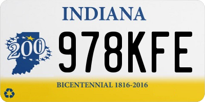 IN license plate 978KFE