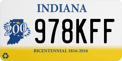 IN license plate 978KFF