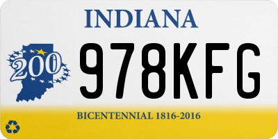 IN license plate 978KFG
