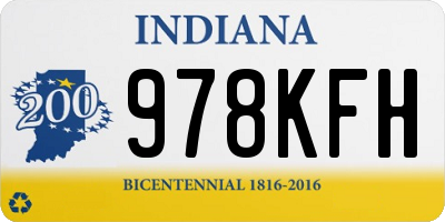 IN license plate 978KFH