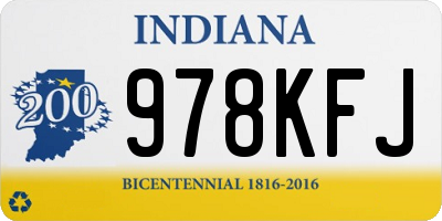 IN license plate 978KFJ