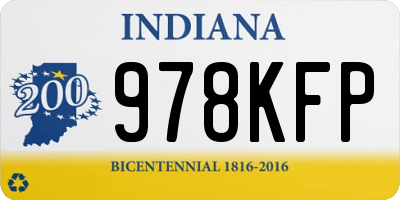 IN license plate 978KFP
