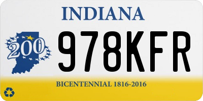 IN license plate 978KFR