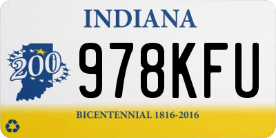 IN license plate 978KFU