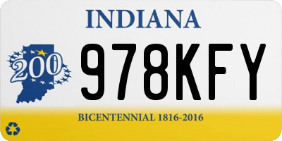 IN license plate 978KFY
