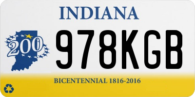 IN license plate 978KGB