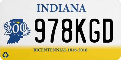 IN license plate 978KGD