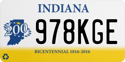 IN license plate 978KGE