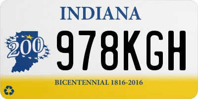 IN license plate 978KGH