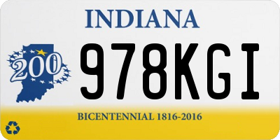 IN license plate 978KGI