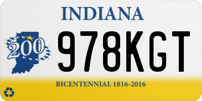 IN license plate 978KGT