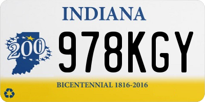 IN license plate 978KGY