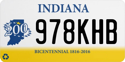 IN license plate 978KHB