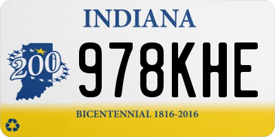 IN license plate 978KHE