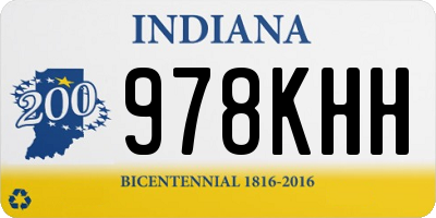 IN license plate 978KHH