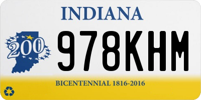IN license plate 978KHM