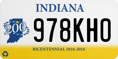 IN license plate 978KHO