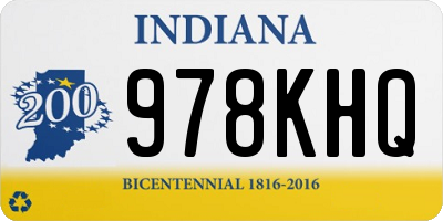 IN license plate 978KHQ