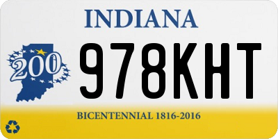 IN license plate 978KHT