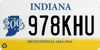 IN license plate 978KHU