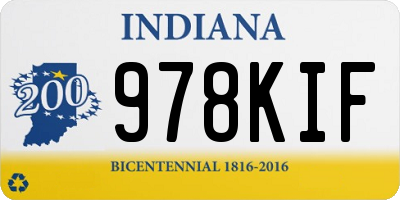 IN license plate 978KIF