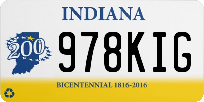 IN license plate 978KIG