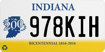 IN license plate 978KIH