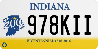 IN license plate 978KII