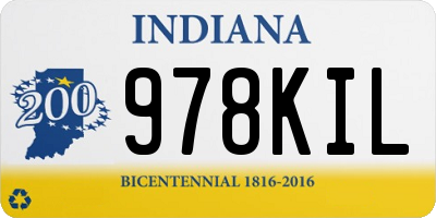 IN license plate 978KIL