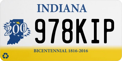 IN license plate 978KIP